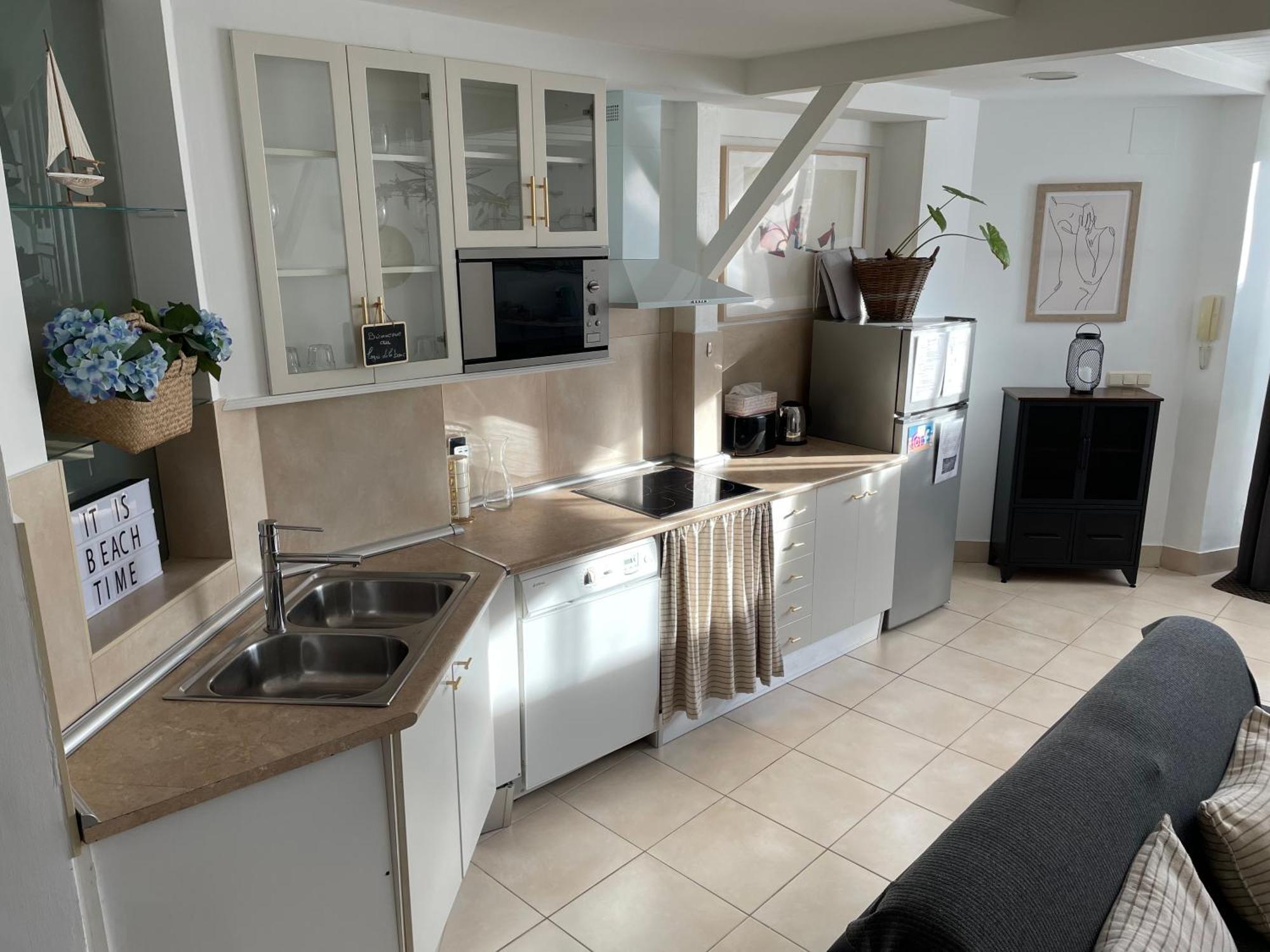 Bel Appartement Baie Plage - Wifi - Parking - Draps Et Serviettes 앙다이 외부 사진